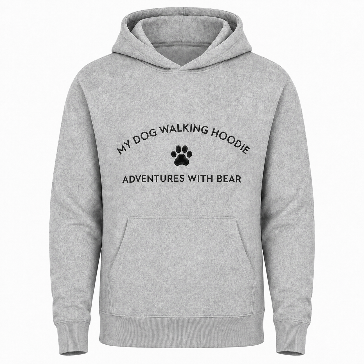 Embroidered Dog walking hoodie womans