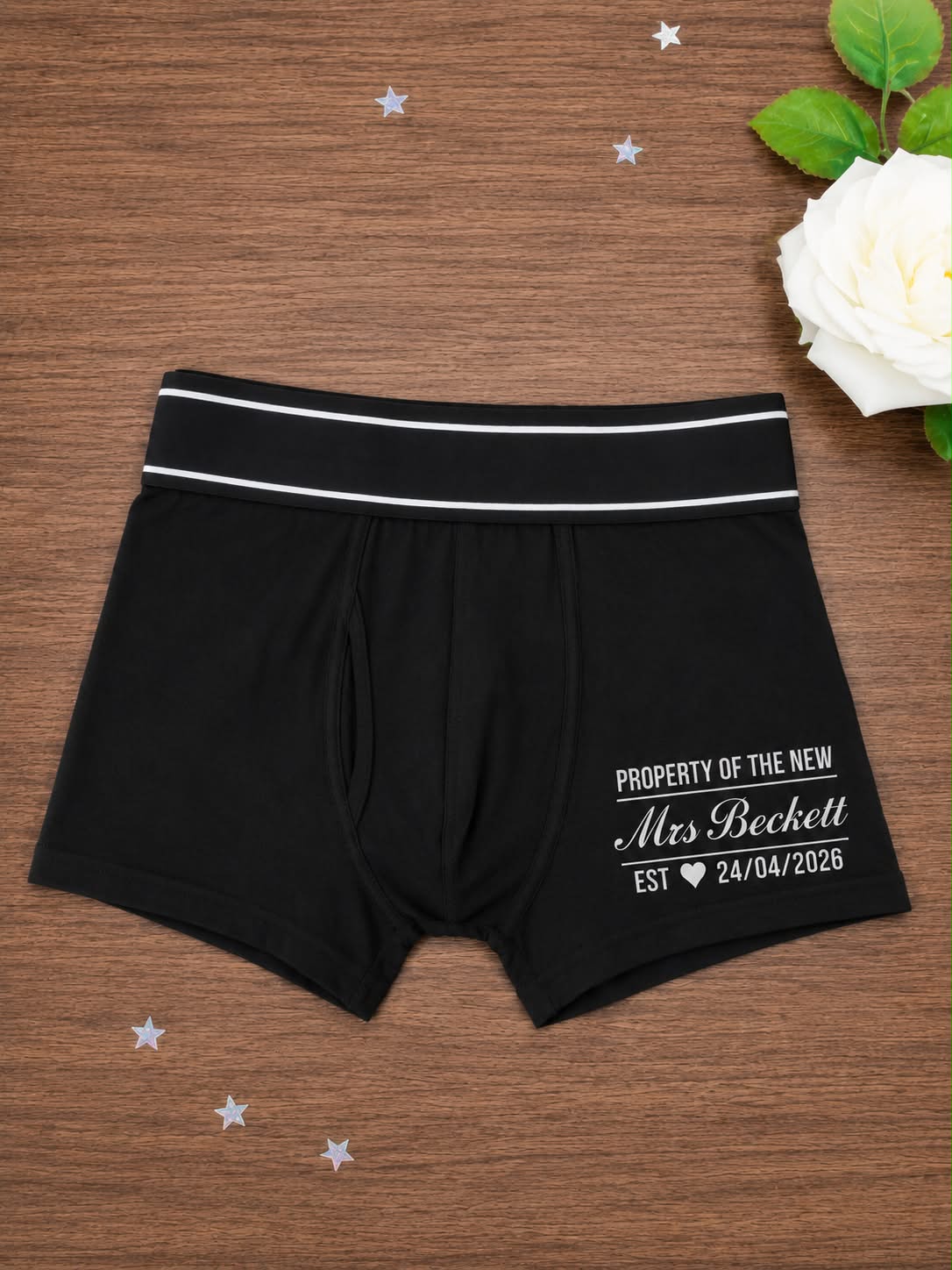 mens groom personalised boxers