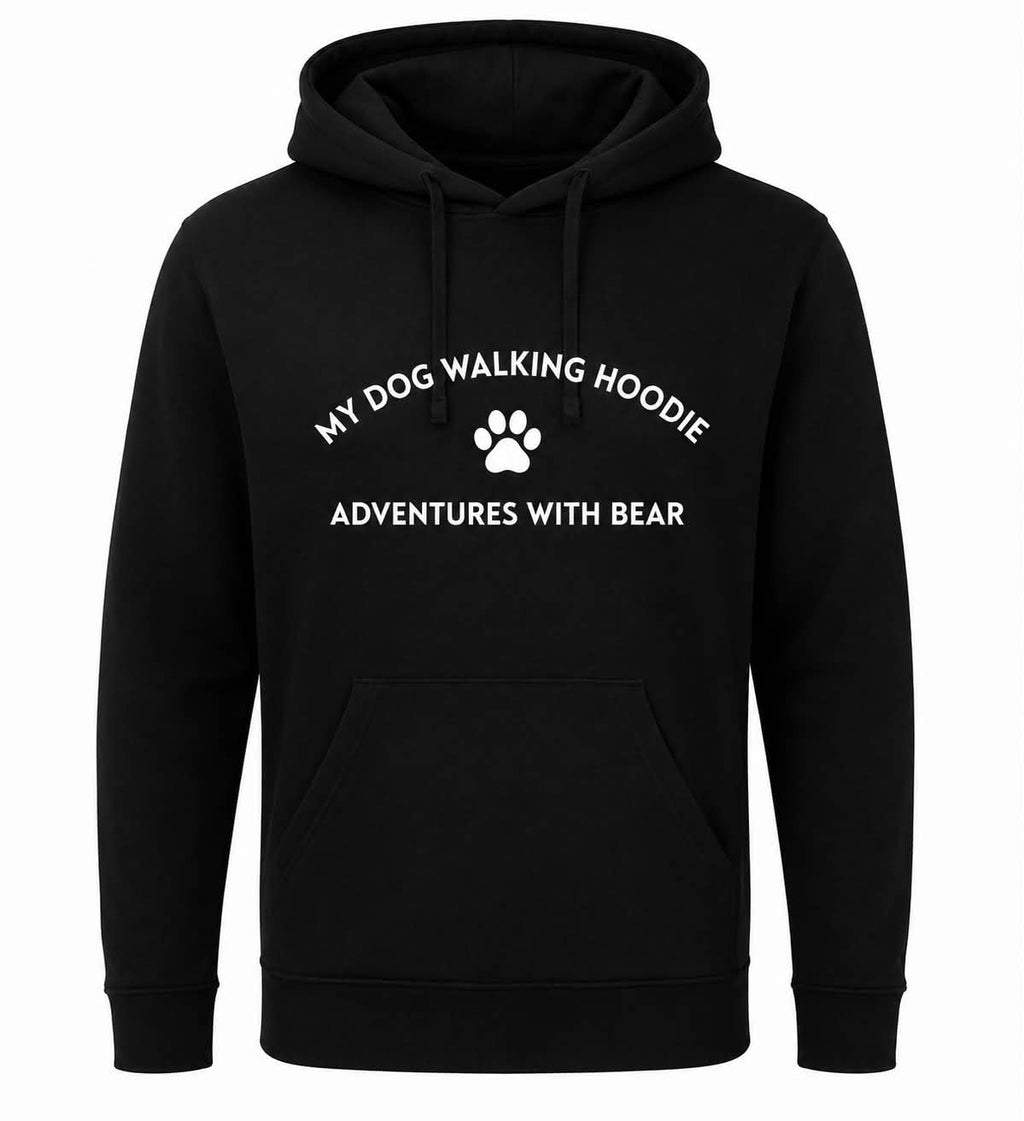 dog walking hoodie mens personalised