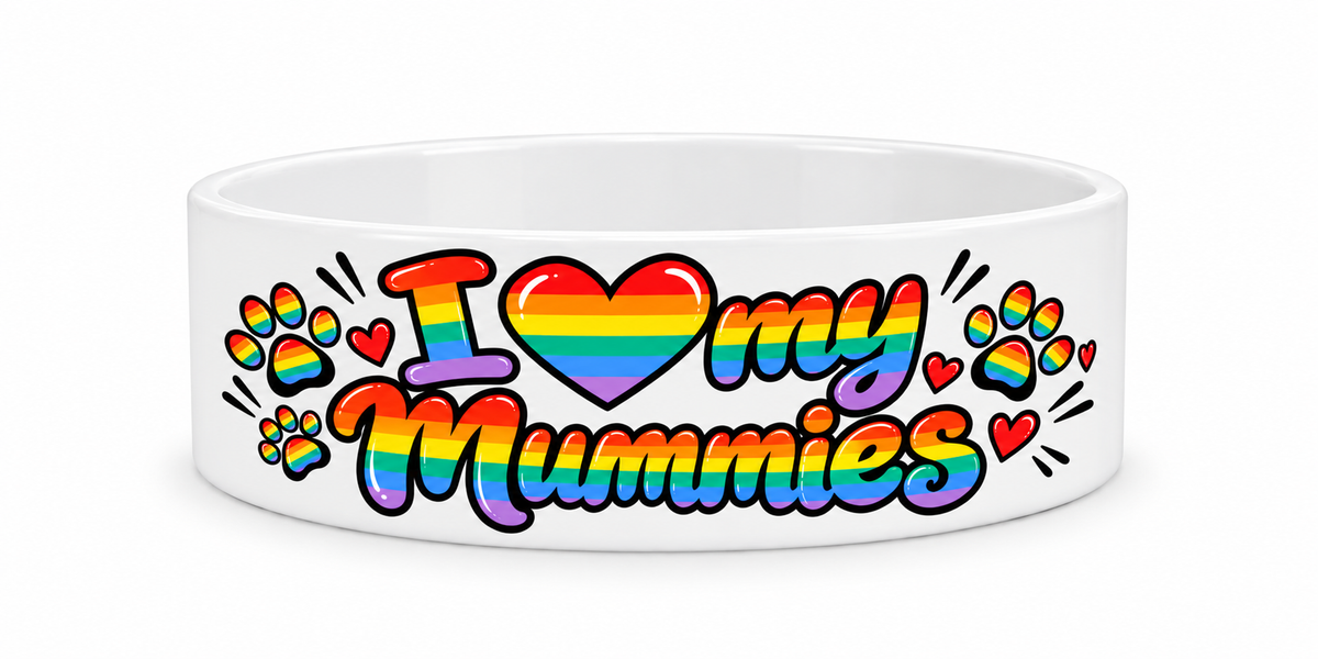 Love My Mummy’s Rainbow Dog Bowl