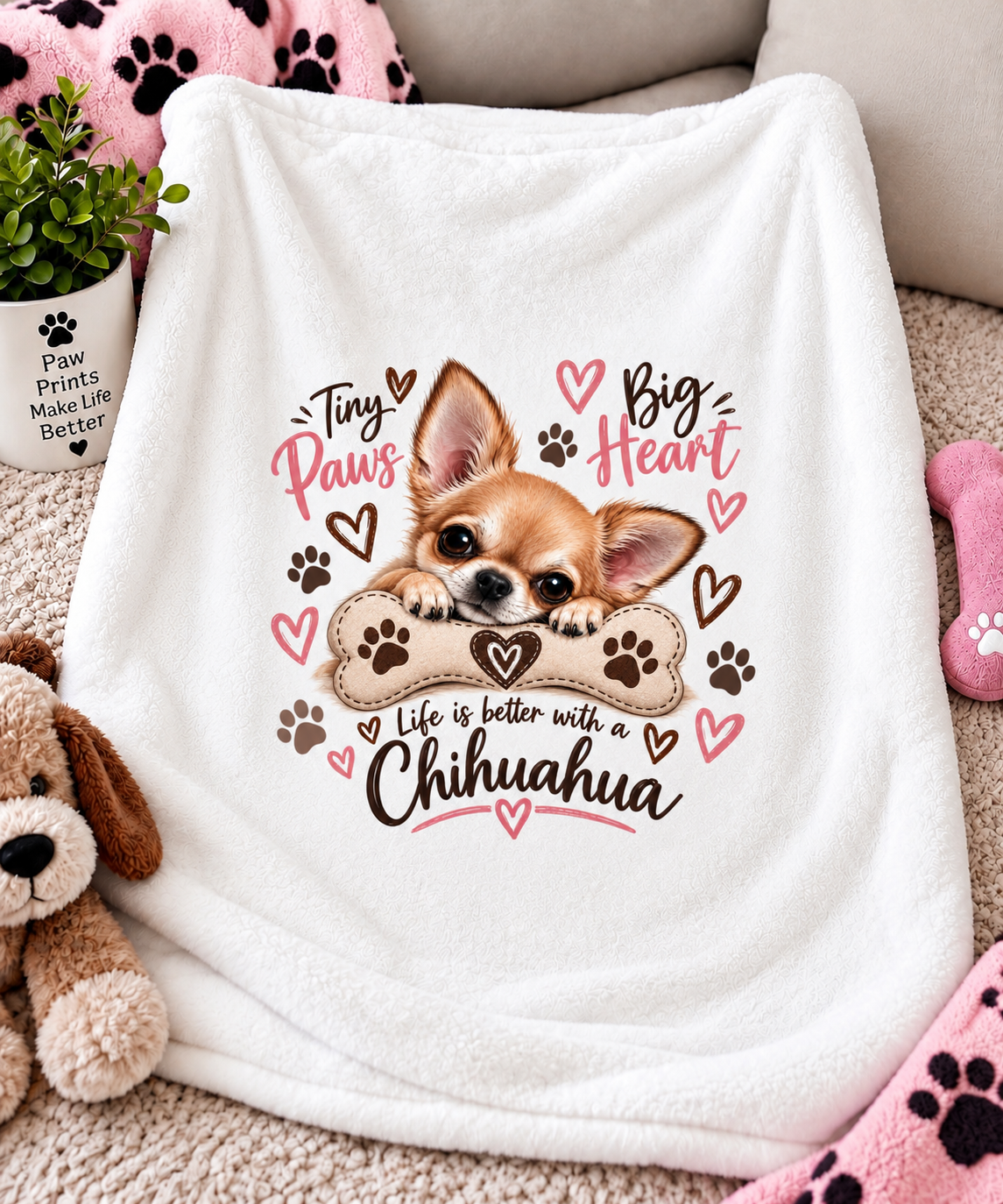 Chihuahua Blanket – 29 × 39 Inches