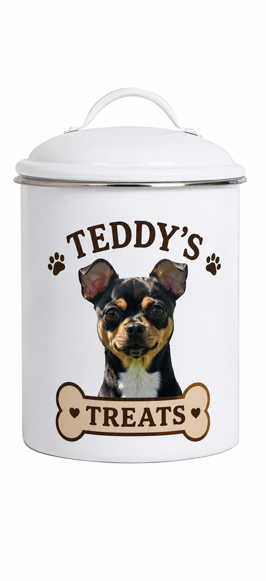 Personalsied dog treat tin