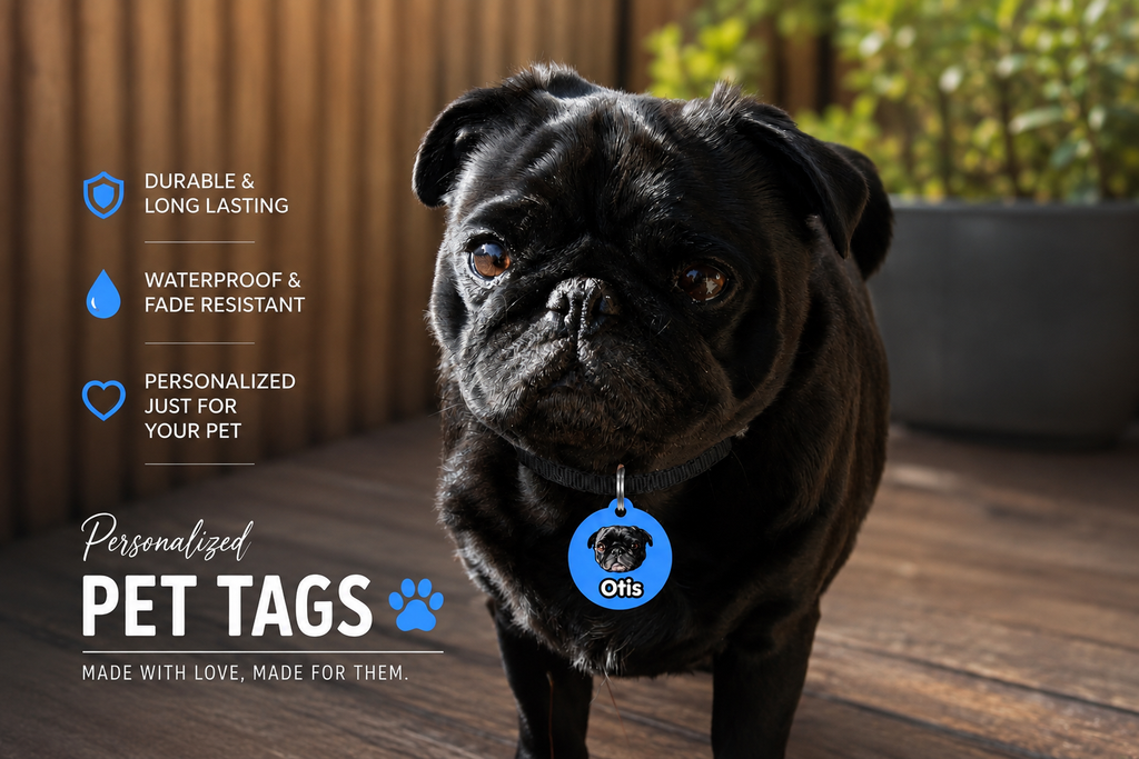Personalised pet ID tags with picture/name