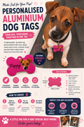 Personalsied pet ID tags bone shaped