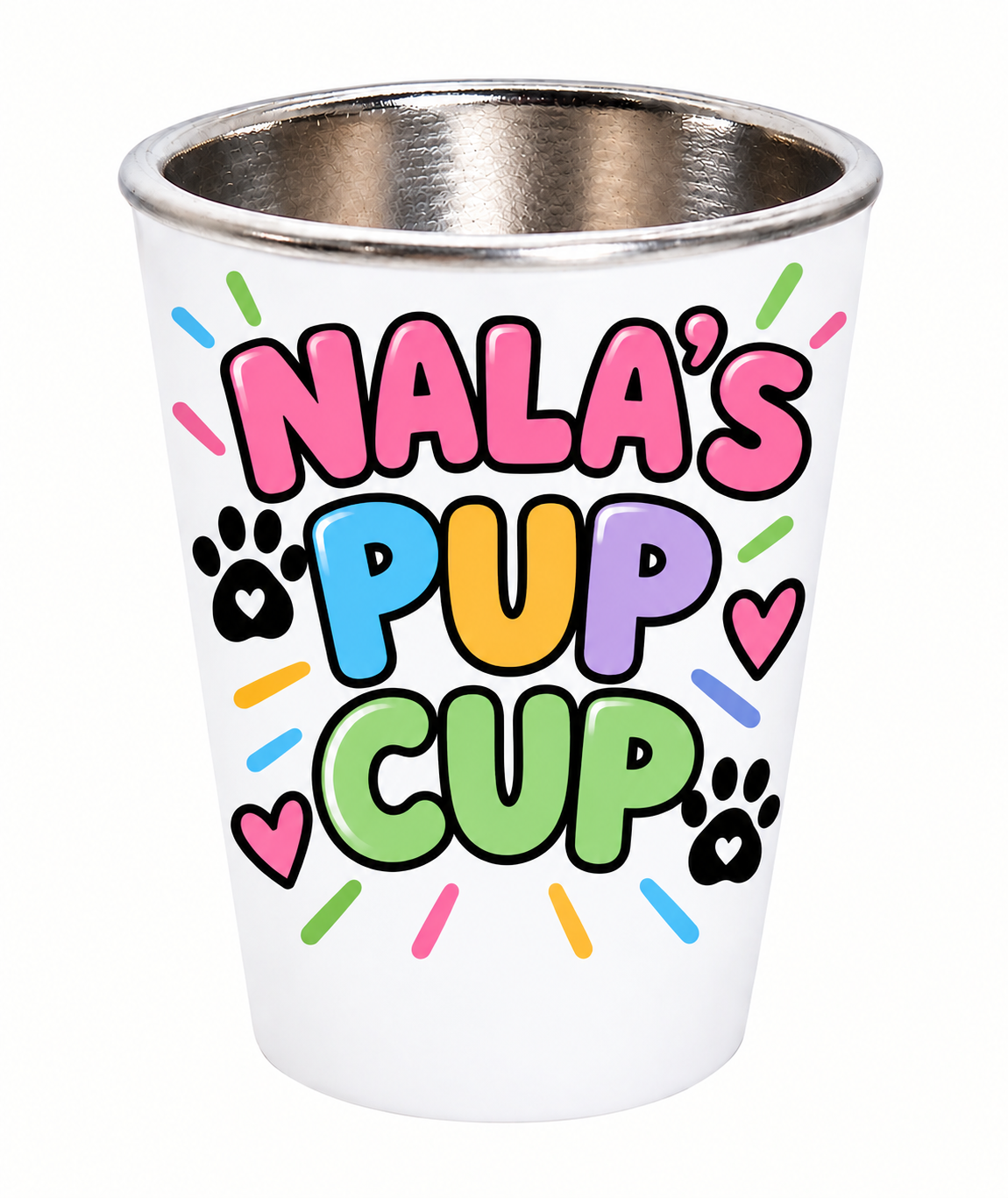 Personalised pup cup