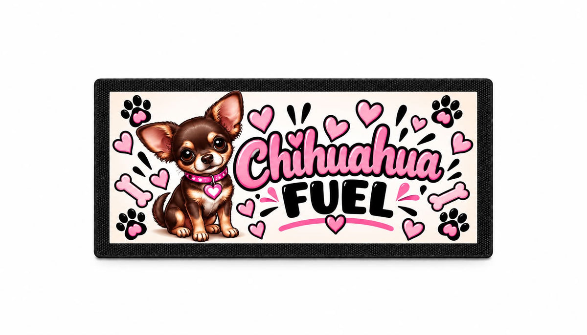 Chihuahua Fuel Dog Bowl Mat – 44 × 25 cm