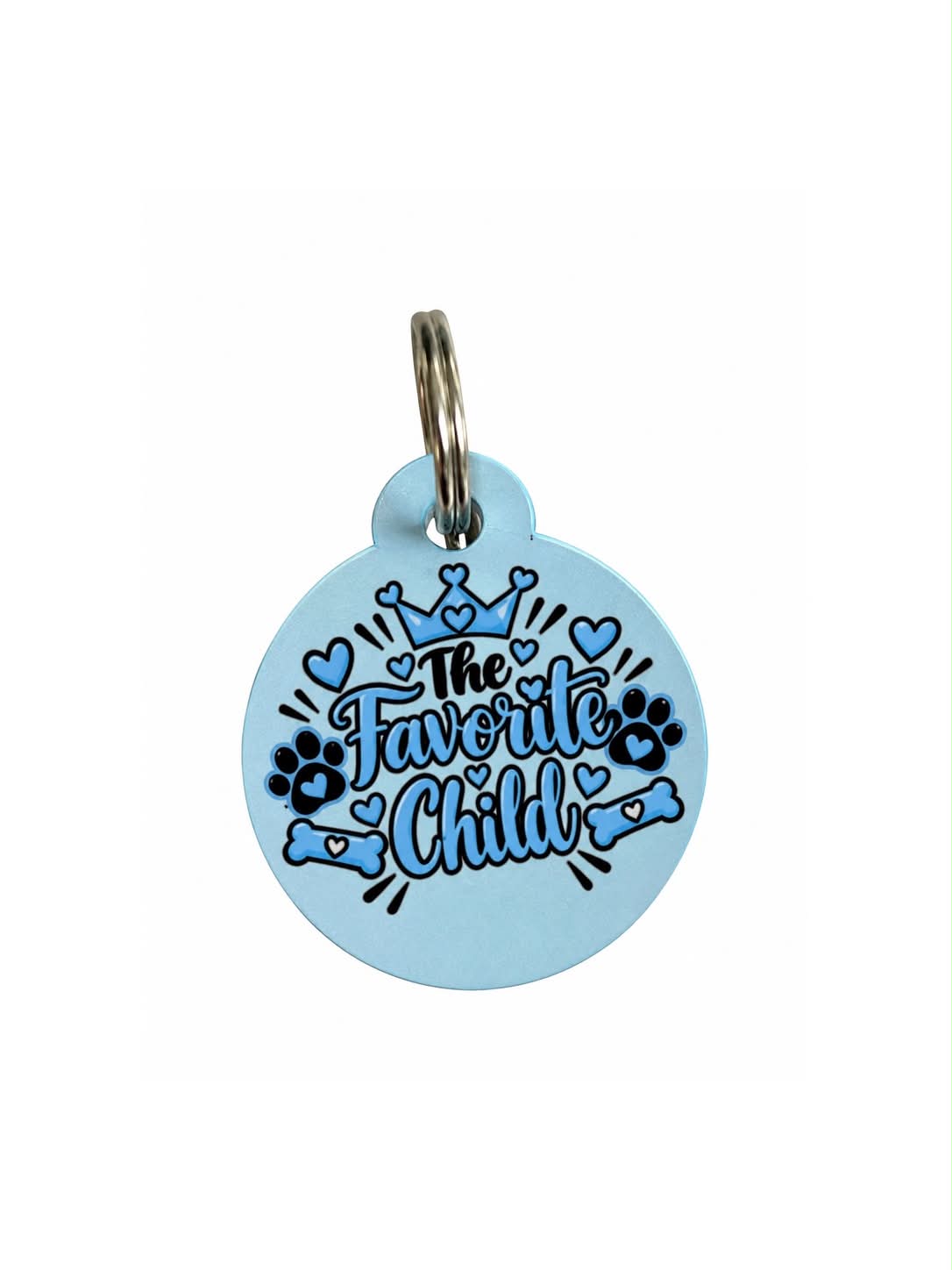 The Favourite Child” Dog Tag – Blue