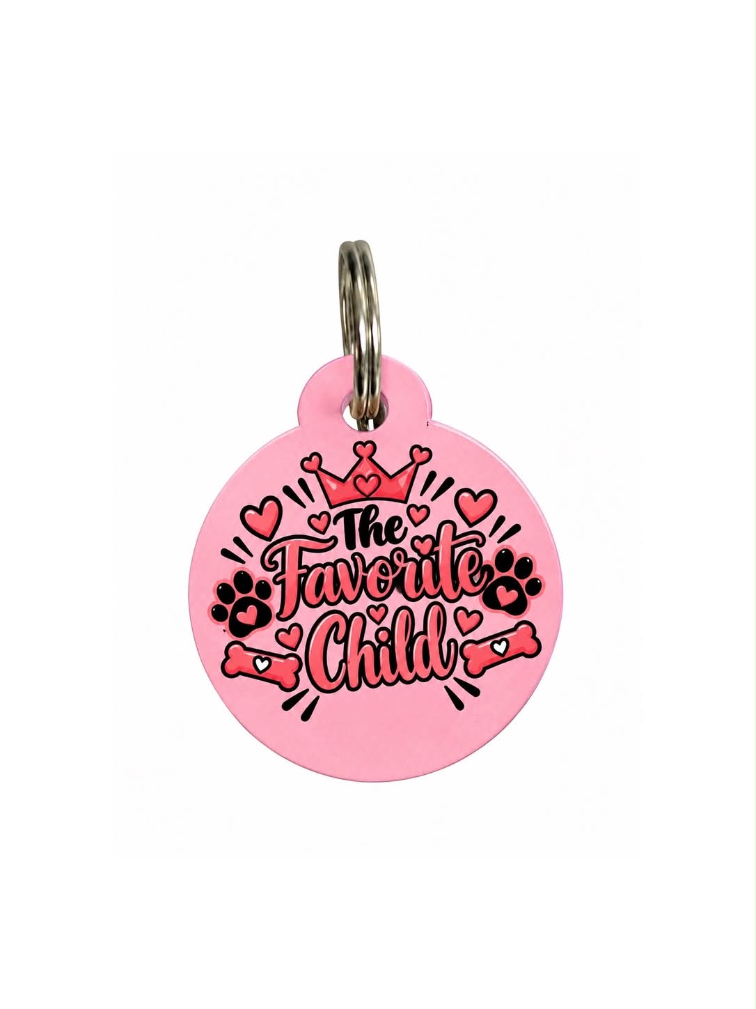 The Favourite Child” Dog Tag – pink