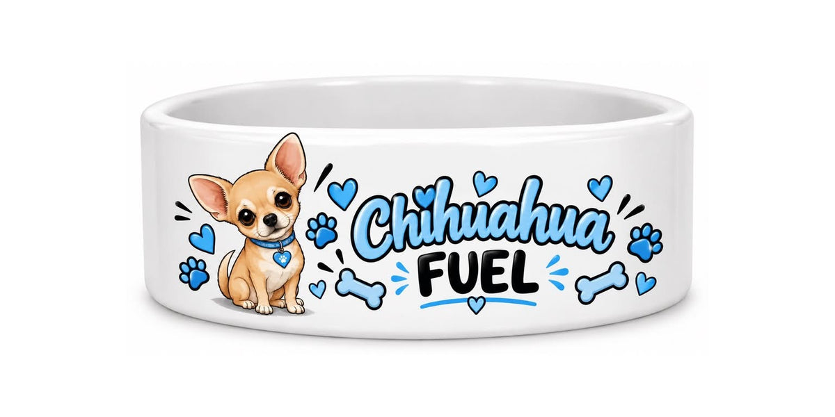 Chihuahua Fuel Dog Bowl – Blue