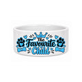 The Favourite Child” Dog Bowl – Blue