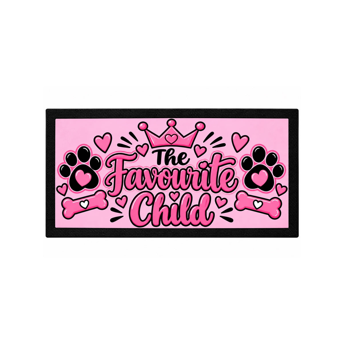 Dog bowl placement mat