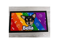 Pride inspired dog bowl mat
