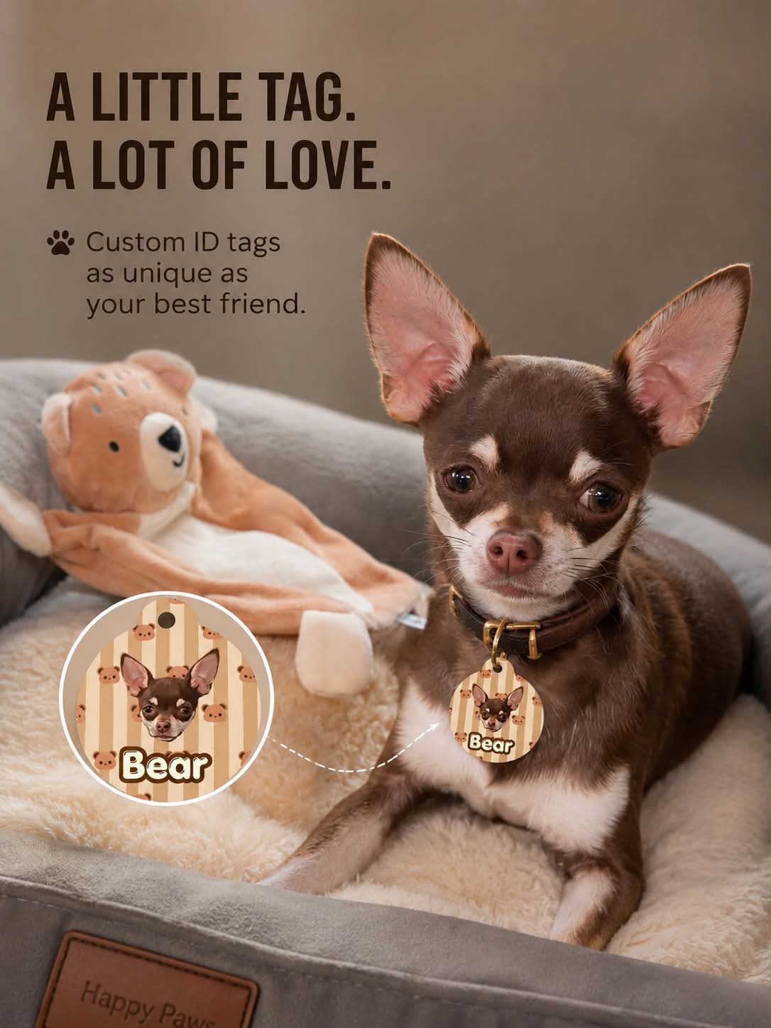 Personalised pet ID tags with picture/name