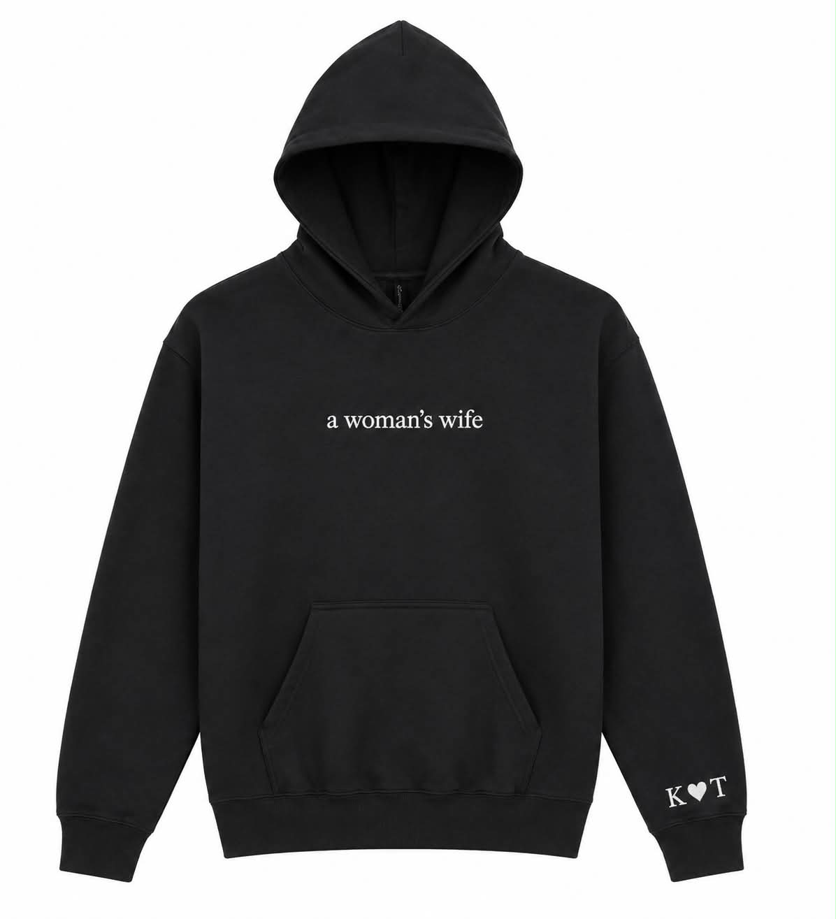 A womans wife hoodie with initials