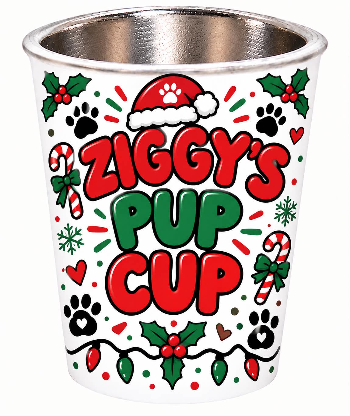 Christmas theme pup cup