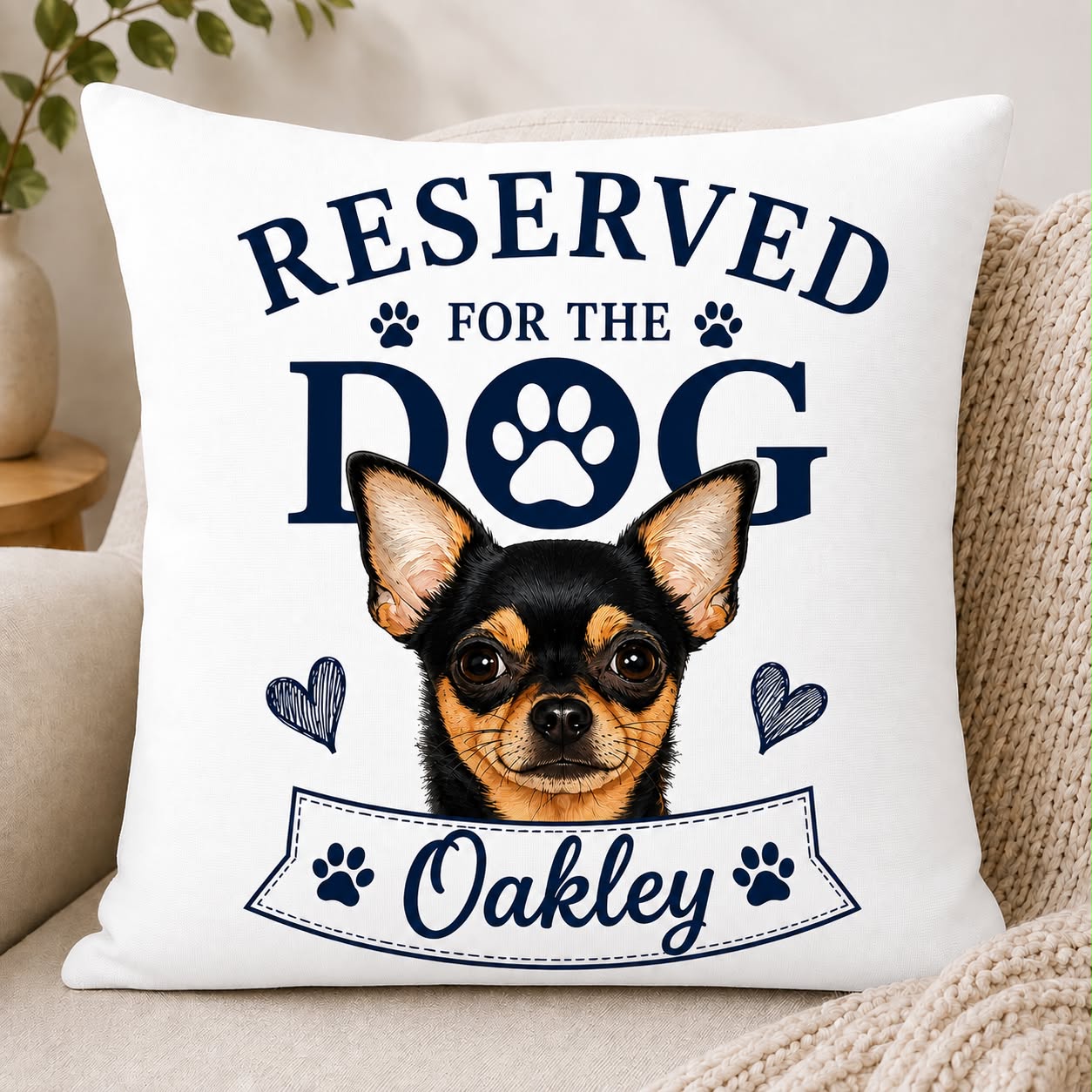 personalised dog cushion