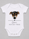 Personalised dog best friend baby vest