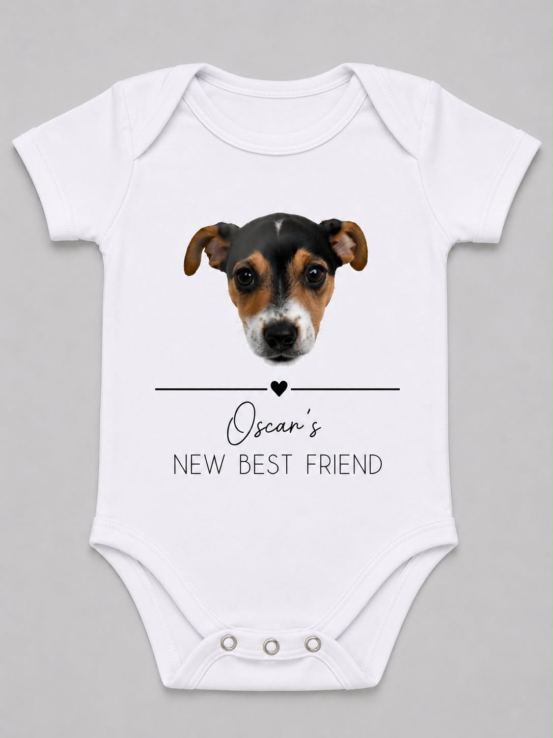 Personalised dog best friend baby vest