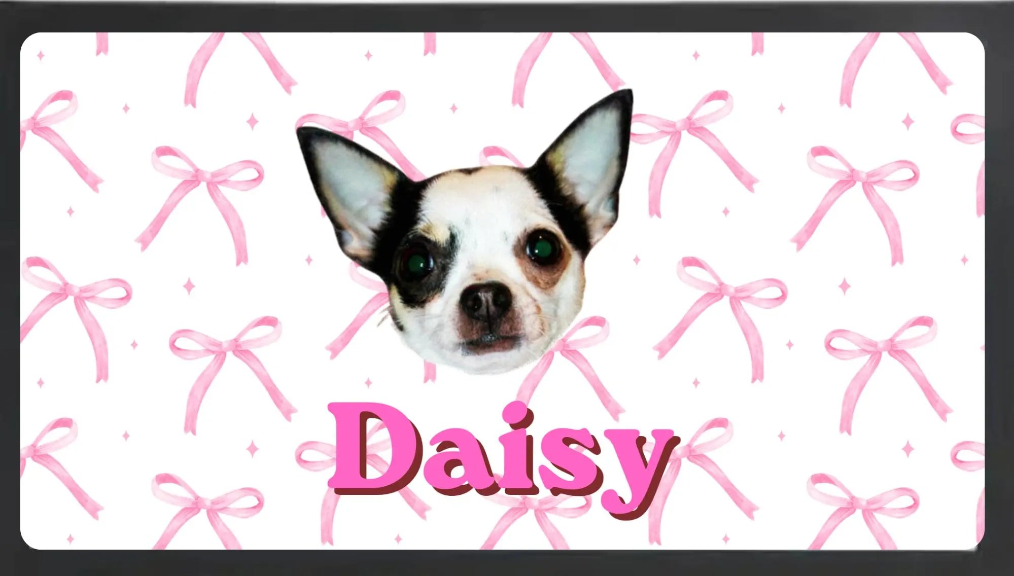 Dog/pet bowl placement mats personalised.