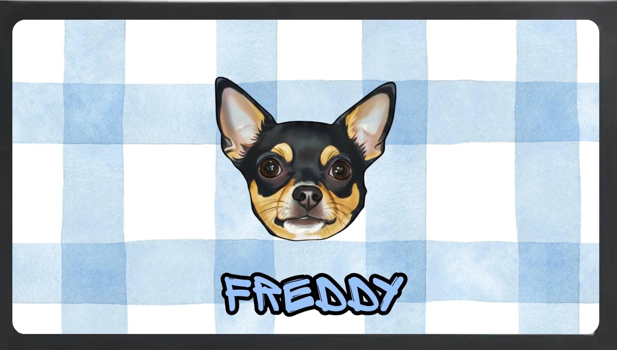 Dog/pet bowl placement mats personalised.