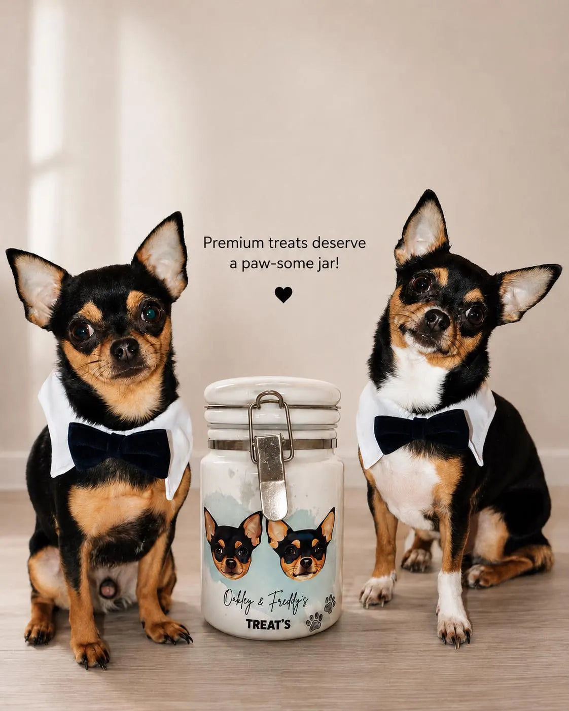 Dog treat jar personalsied